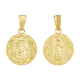 14k yellow gold christ reversible medal
