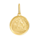 14K Yellow Gold 15mm Baptismal Medal