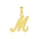 14k yellow gold high polish letter “m” pendant
