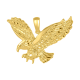 14k Yellow Gold Diamond Cut Landing Eagle Pendant 