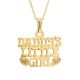 14k Yellow Gold Daddy's Little Girl Necklace