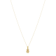 14k yellow gold teddy bear mother of pearl baby pendant necklace