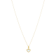 14k yellow gold heart mother of pearl baby pendant necklace