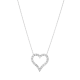 14K White Gold Heart Lab Grown Diamond Necklace