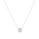 14k white gold round diamond pendant necklace