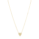 14k yellow gold elongated heart diamond pendant necklace