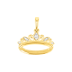 14K Yellow Gold Engravable Diamond Crown Pendant