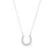 14K White Gold Horseshoe Diamond Necklace