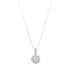 14K White Gold Vintage Cluster Diamond Necklace