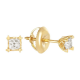 14k Rose Gold .20 Ct. T.W. Princess Cut Earrings