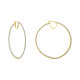 14K Yellow Gold Swarovski Elements Hoop Earrings