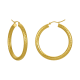 14K Yellow Gold 39mm Diamond Cut Polished Hoop Earrings