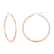14K Rose Gold 40mm Diamond Cut Hoop Earrings