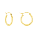14K Yellow Gold 17mm Tube Hoop Earrings