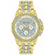 Men's Bulova Yellow Gold-Tone Crystal Collection Watch - 98C126