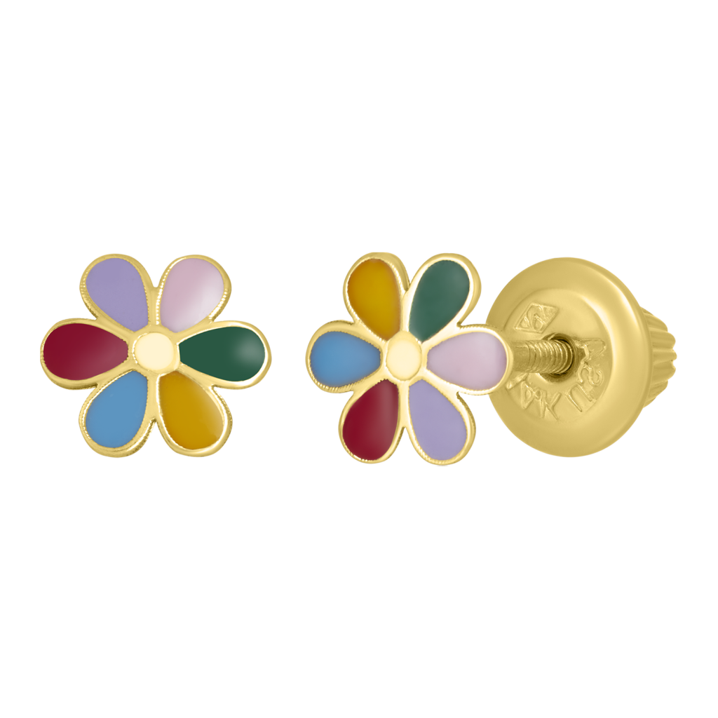 flower baby or children earrings