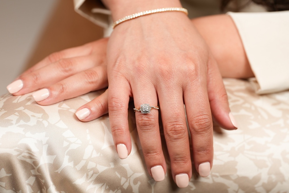 woman wearing promise ring