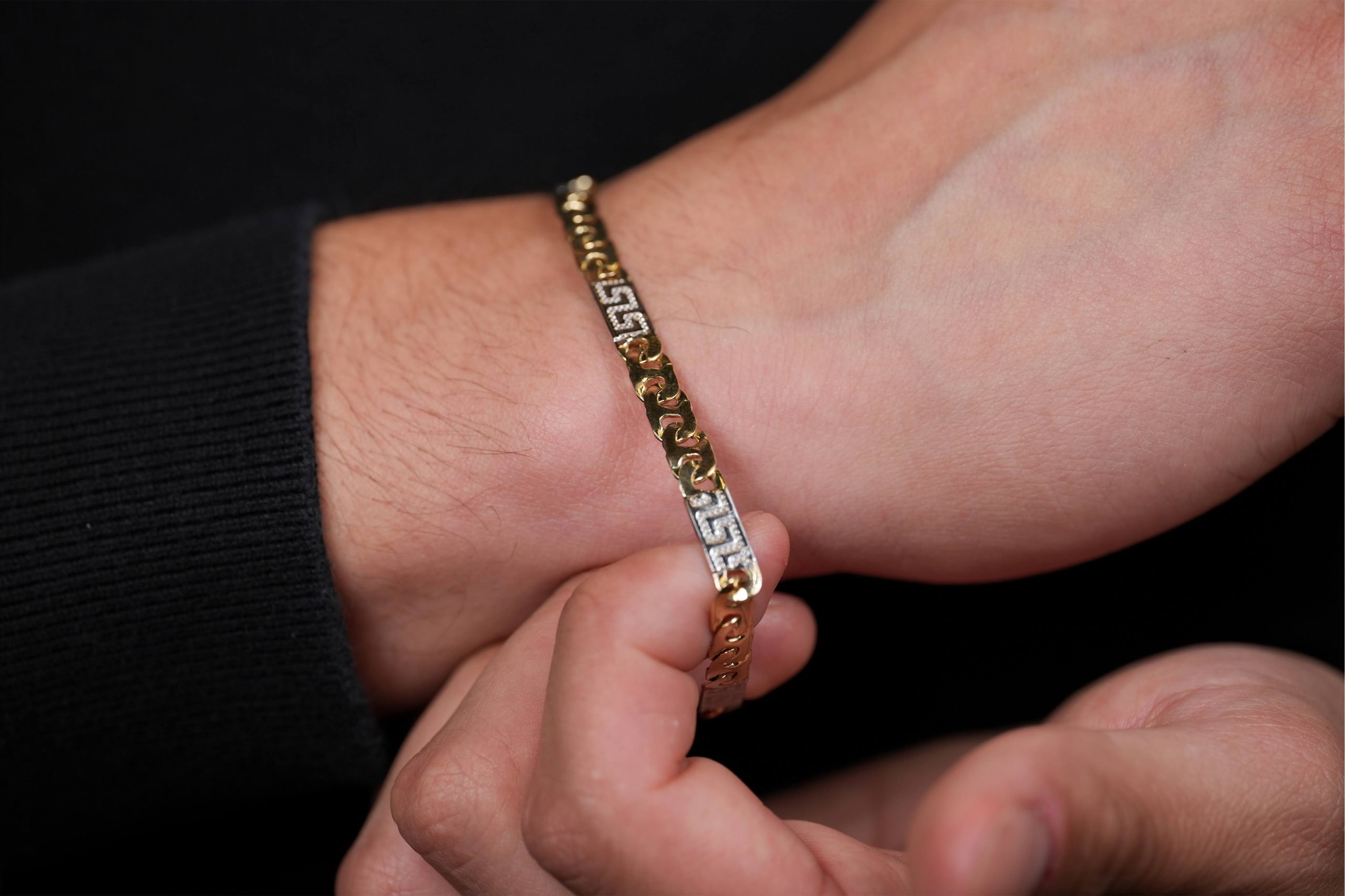 14k gold greek mens bracelet jewelry tips